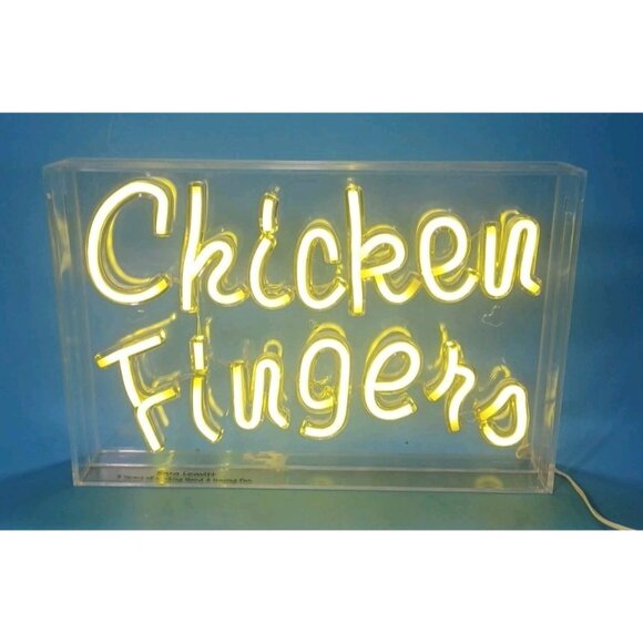 Chicken Fingers Lighted Neon Sign Kitchen Mancave Raising Cane's Restaurant - Picture 3 of 6